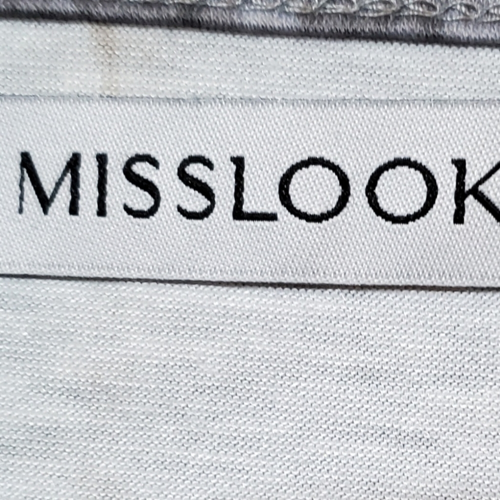 MissLook Black & Gray Long Sleeved T-shirt Size XXL - Picture 3 of 5